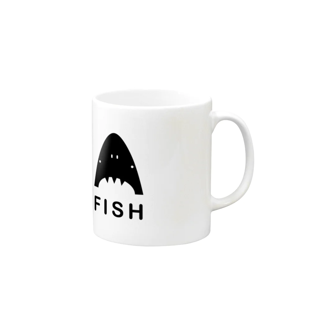 フィッシュショップのイケイケフィッシュグッズ Mug :right side of the handle