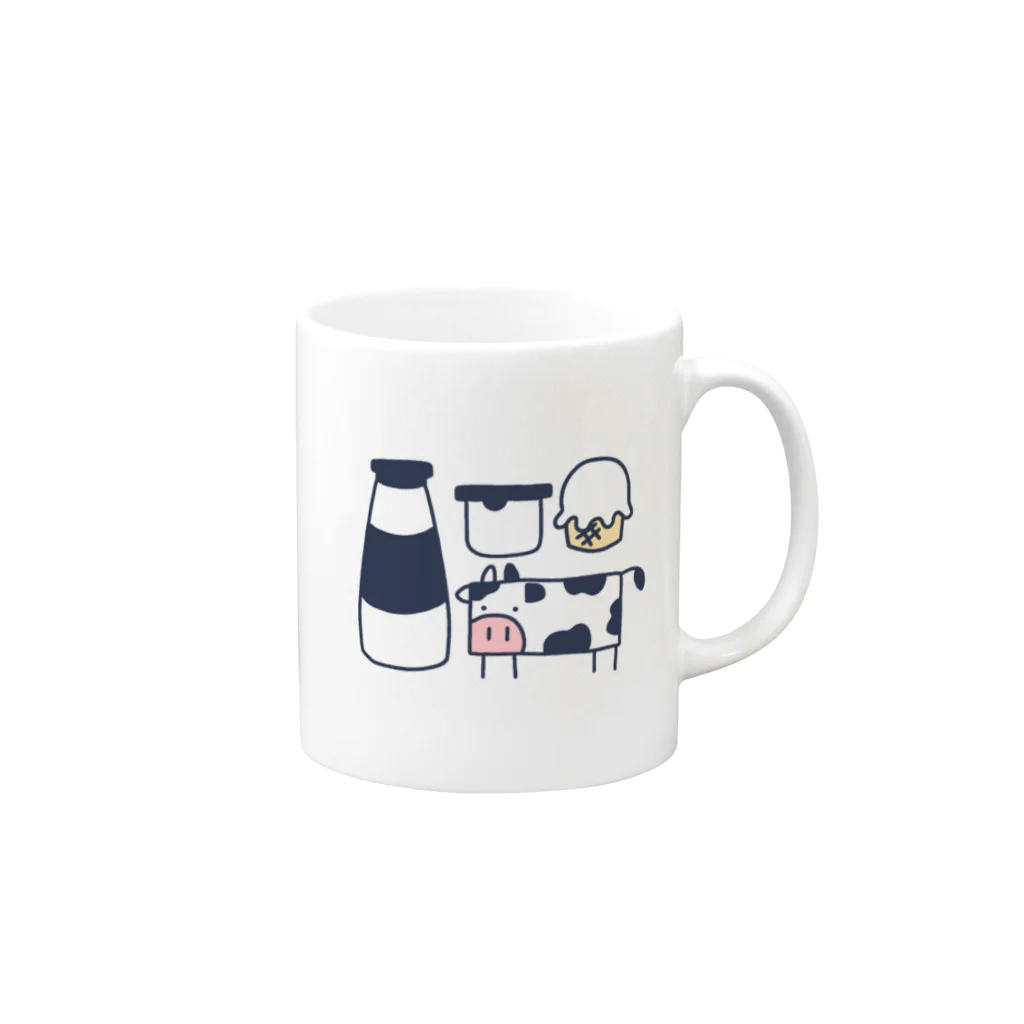 うねるんばのmilk Mug :right side of the handle