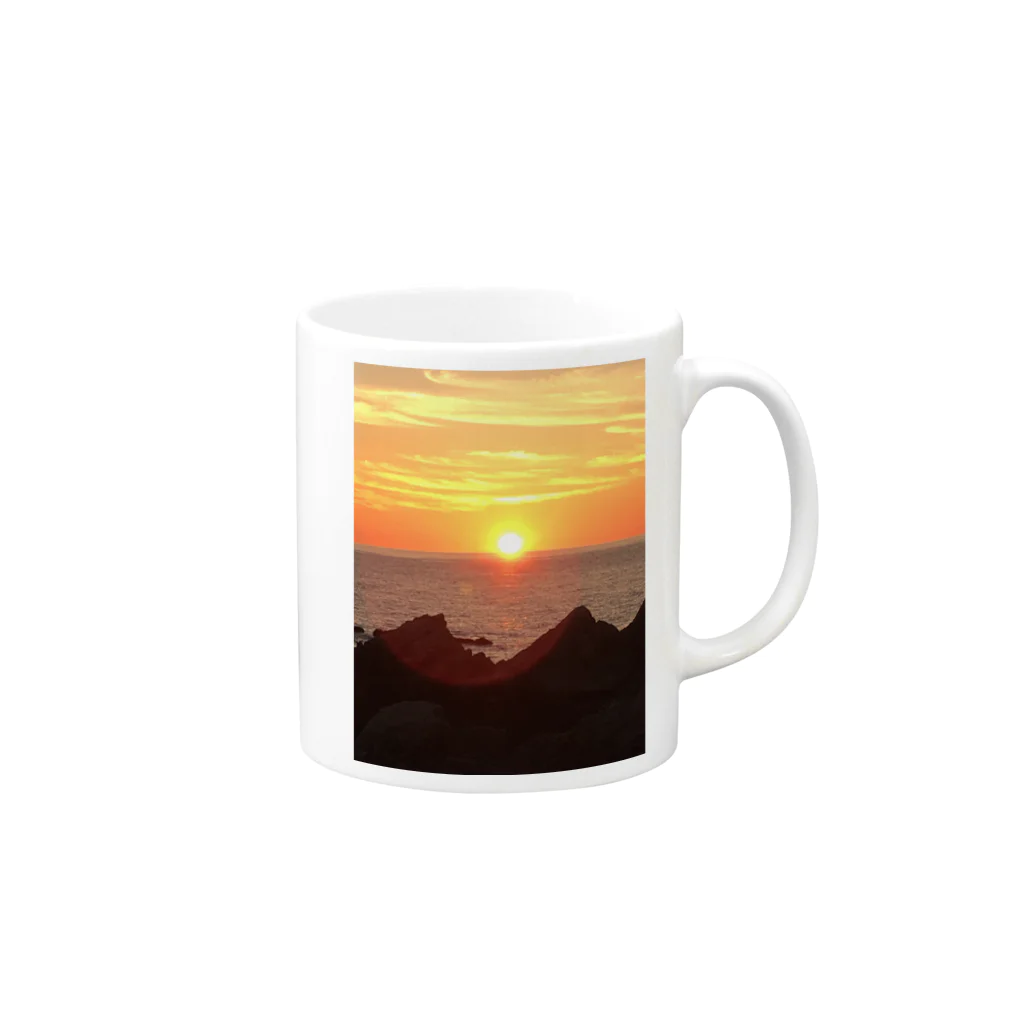 tome5の綺麗な夕陽 Mug :right side of the handle