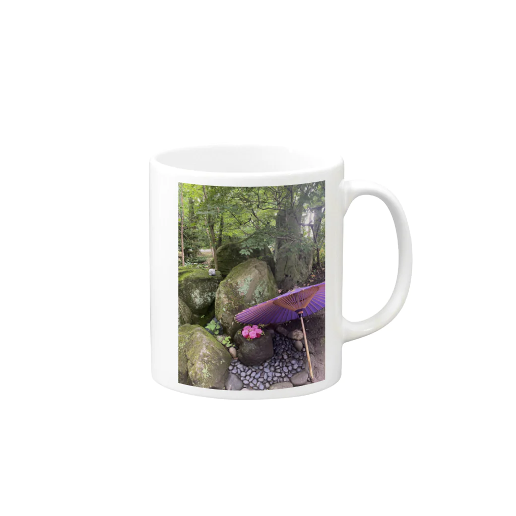 chan kumiの和風パワースポットshrine Mug :right side of the handle