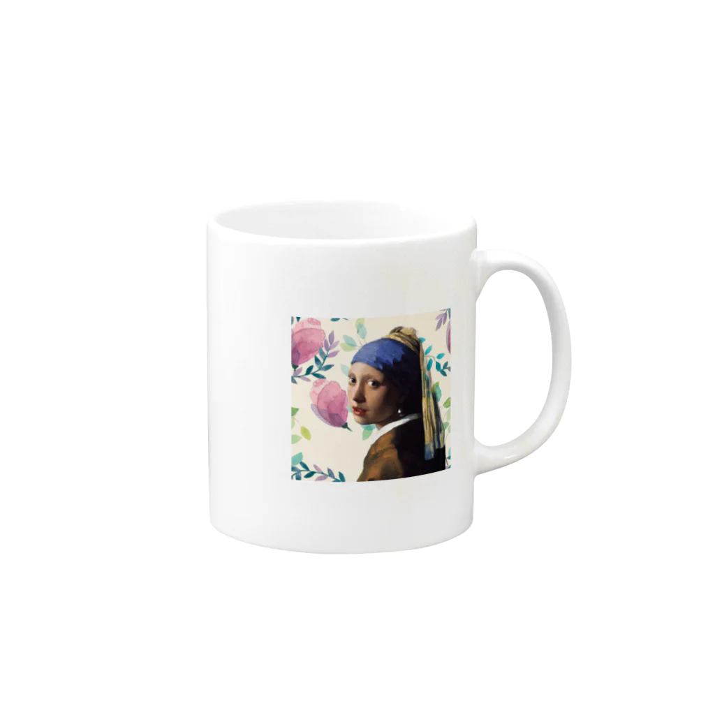 Pittura AccessorioのPearl Earring  Mug :right side of the handle