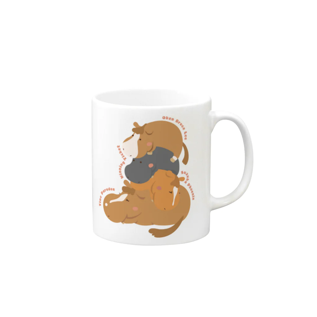 Loveuma. official shopのまんまるおデブうま by AERU Mug :right side of the handle