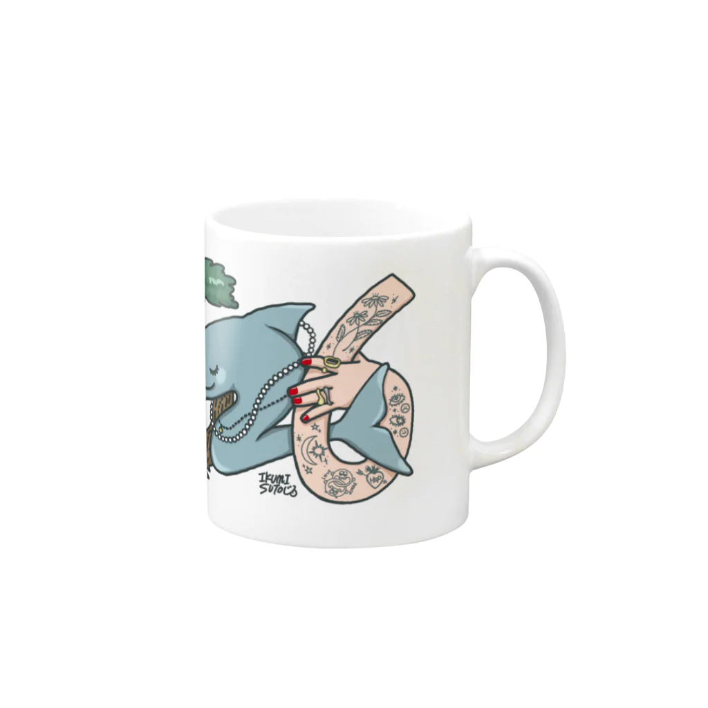 IKUMIの526ロゴ Mug :right side of the handle