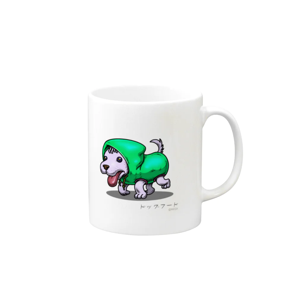 MASA ｜Opensea/NFT Art/SUZURI のドッグフード[Dog Food] Mug :right side of the handle