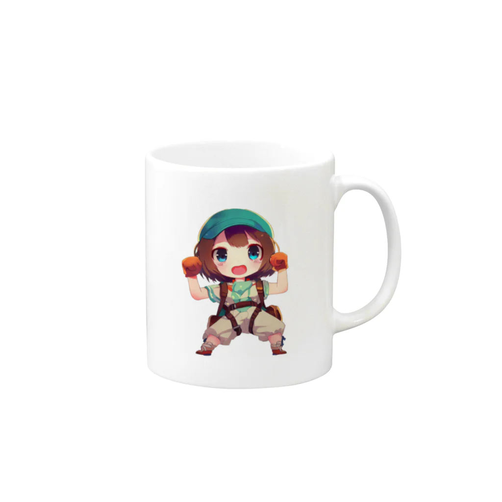 スバルSUZURI店のクライム Mug :right side of the handle