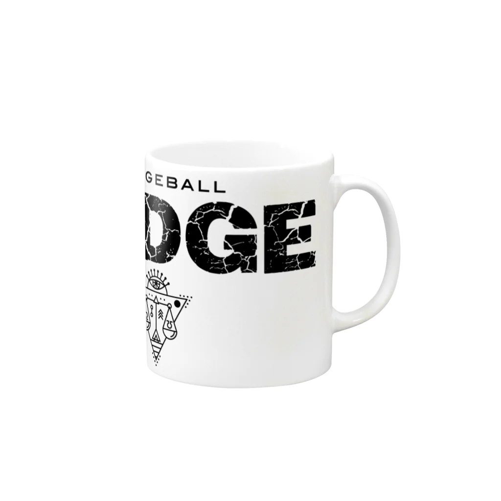 WLDのDODGEBALL JUDGE BLACK Mug :right side of the handle