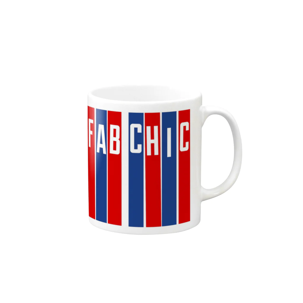 fab chic ファブシックのトリコロールfab chic マグカップの取っ手の右面