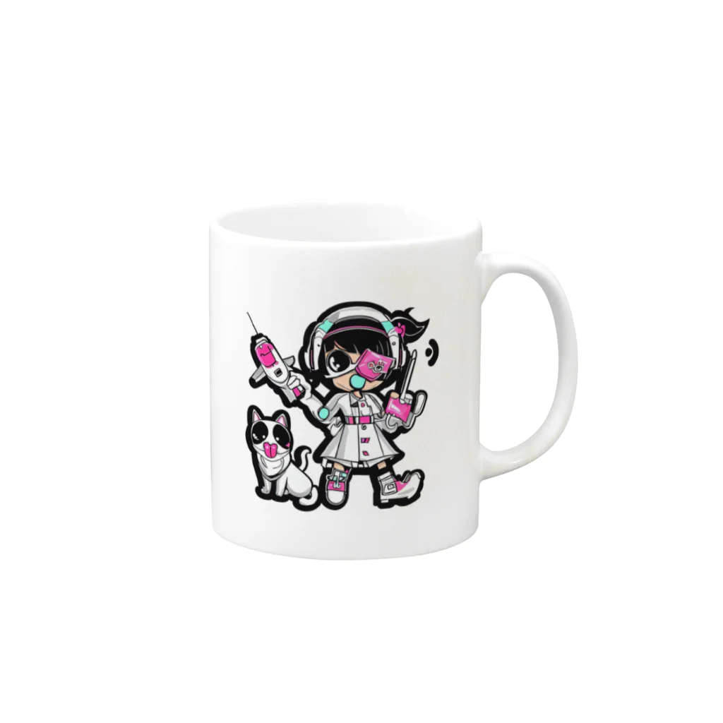 CuteCombatのCuteCombat_nurse(ナース)_ver.001 Mug :right side of the handle