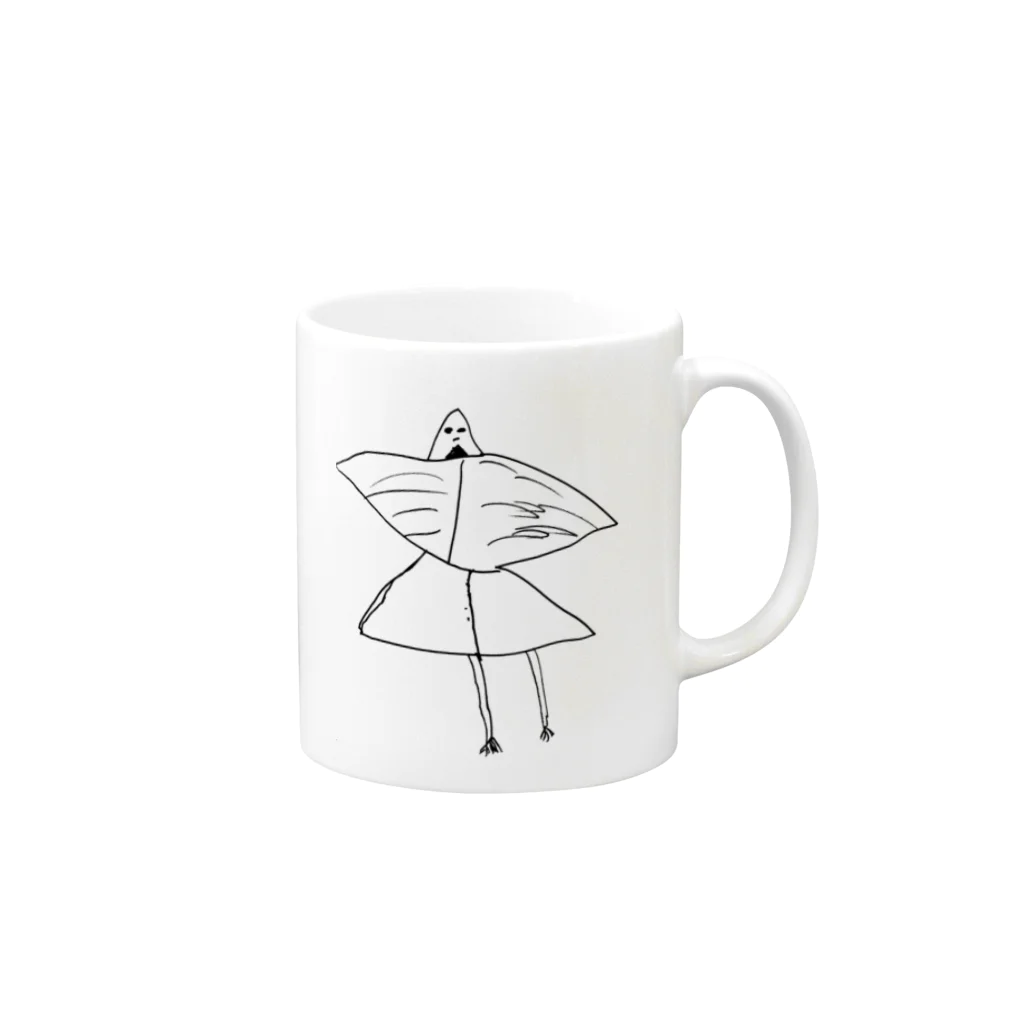 鳥女の夢の鳥女 Mug :right side of the handle