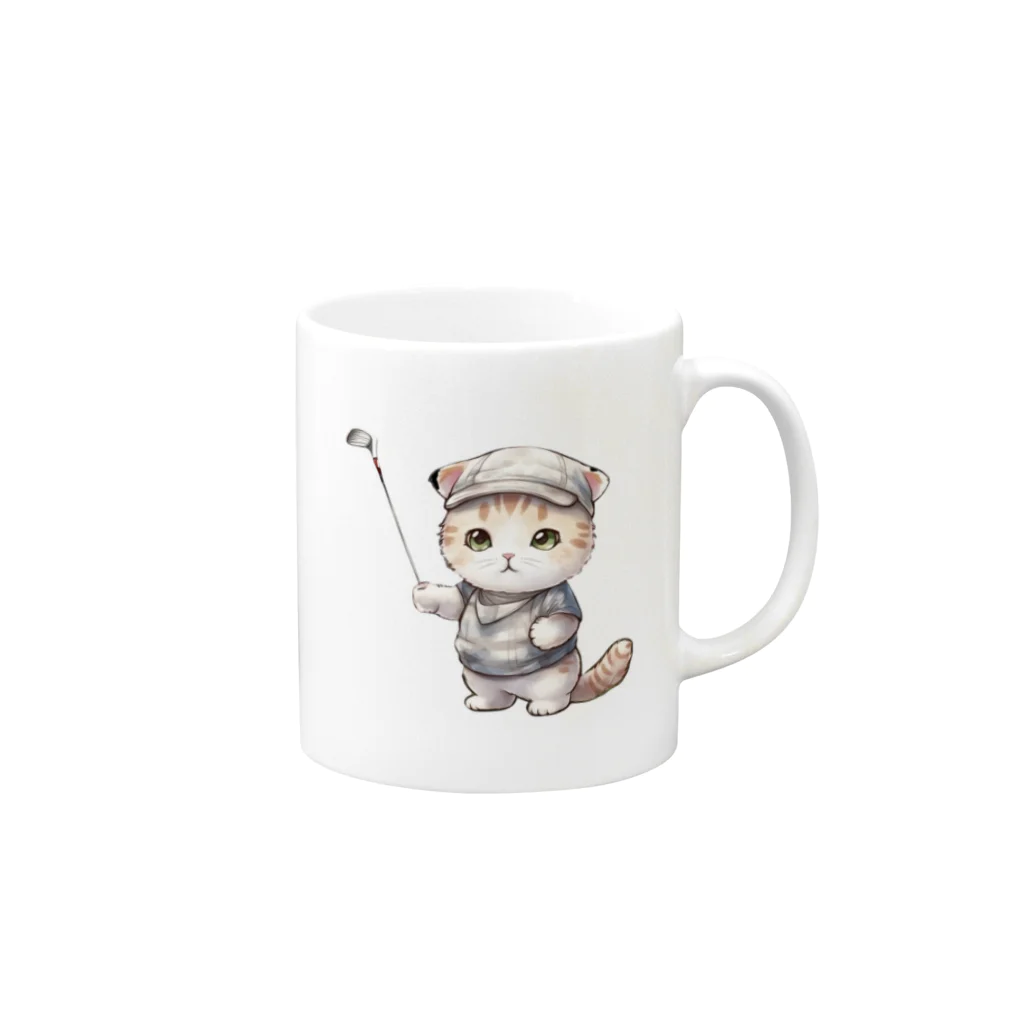 torareのねこゴルフ Mug :right side of the handle