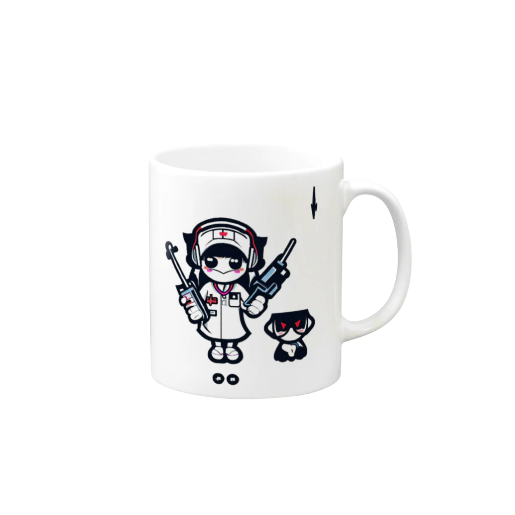 CuteCombatのCuteCombat_nurse(ナース)_ver.002 Mug :right side of the handle