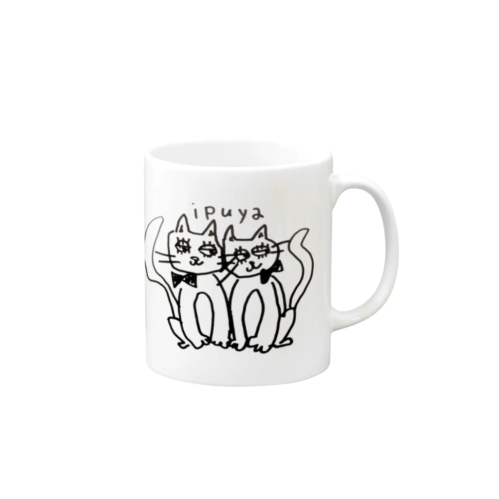 ｉｐｕｙａ(イプヤ)のキュートな ねこちゃん Mug :right side of the handle