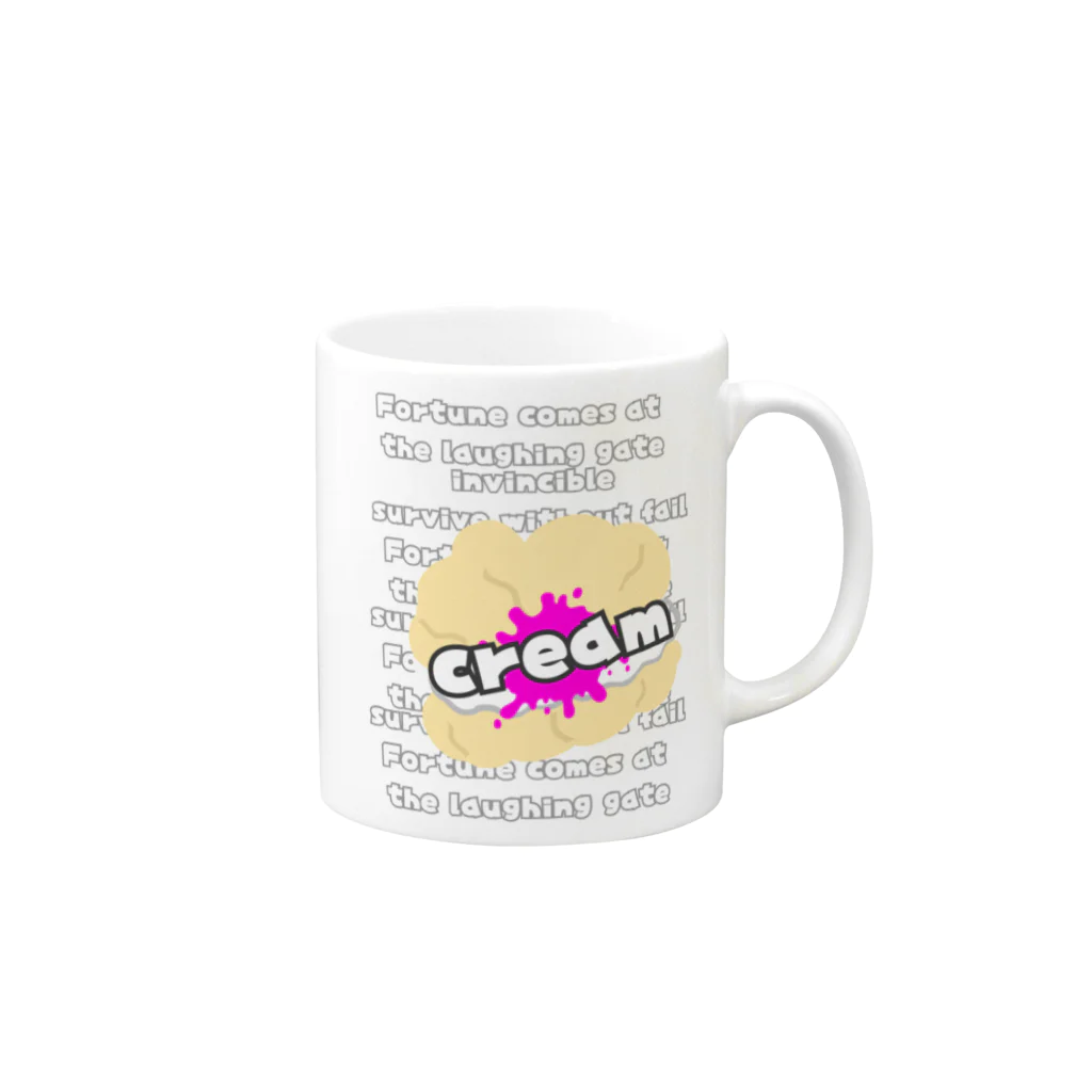 明るいデブ癌患者のcream-f※※※- Mug :right side of the handle