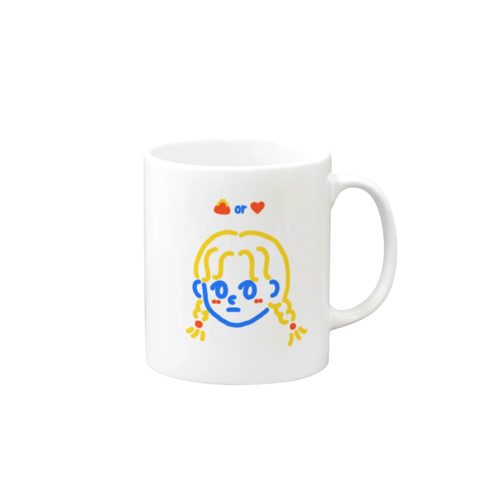 JUSTa のカネカアイカちゃん Mug :right side of the handle