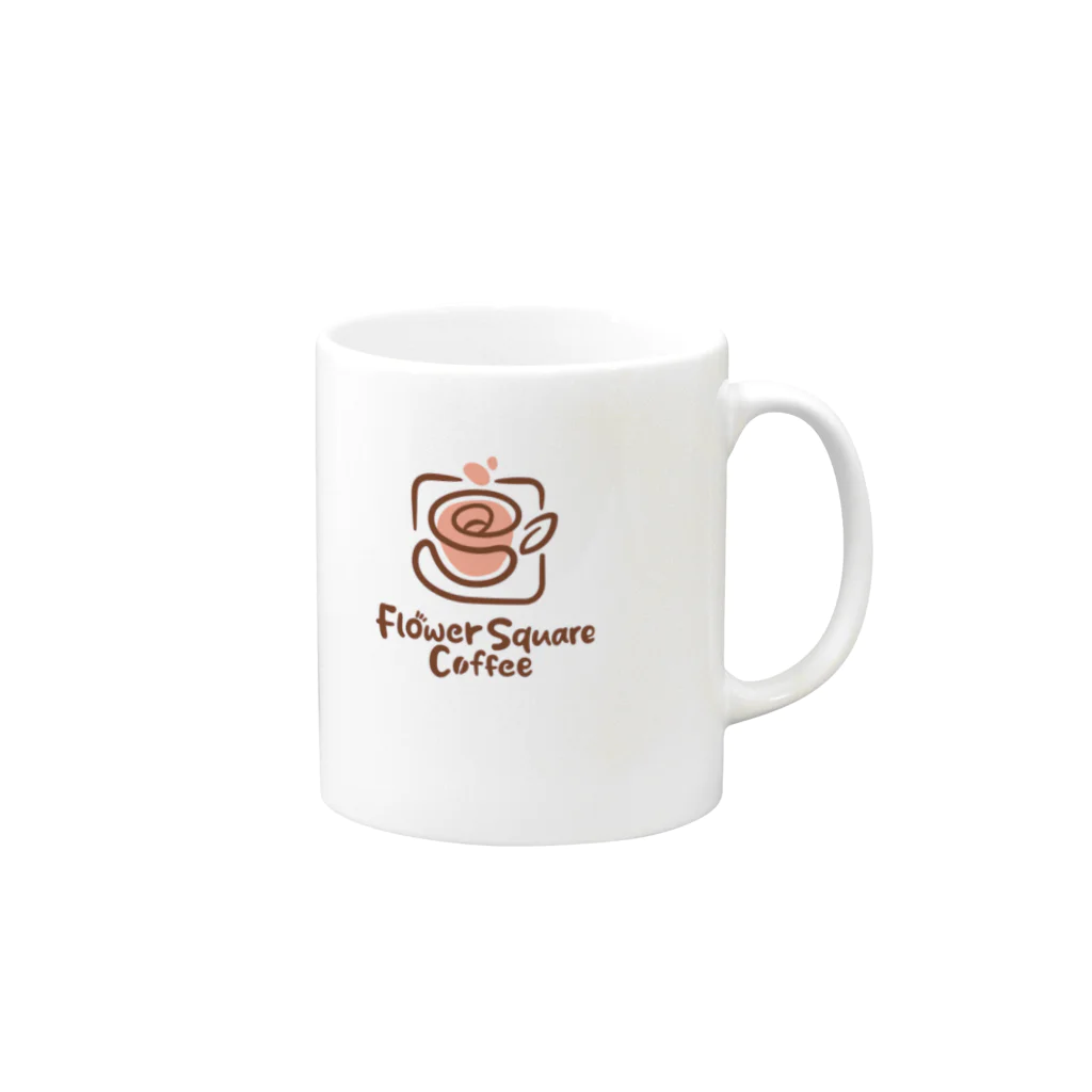 FlowerSquareCoffeeのFlowerSquareCoffee (Ｐ) マグカップの取っ手の右面