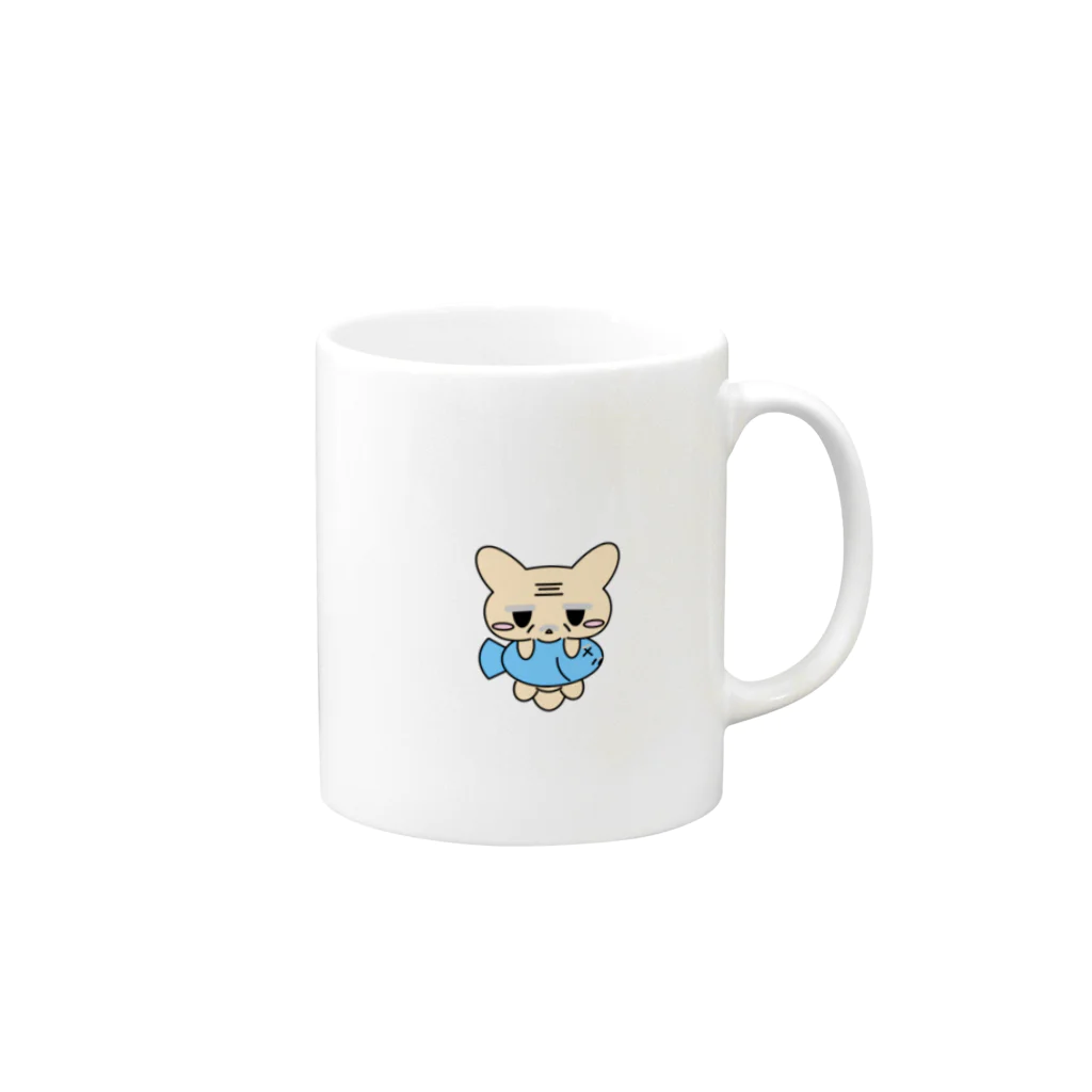 ムスっと！のおじじねこさん Mug :right side of the handle