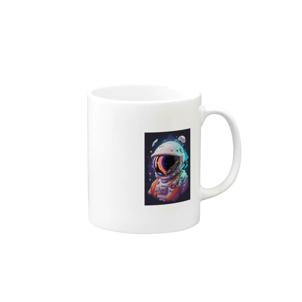 uetetuの宇宙飛行士 Mug :right side of the handle