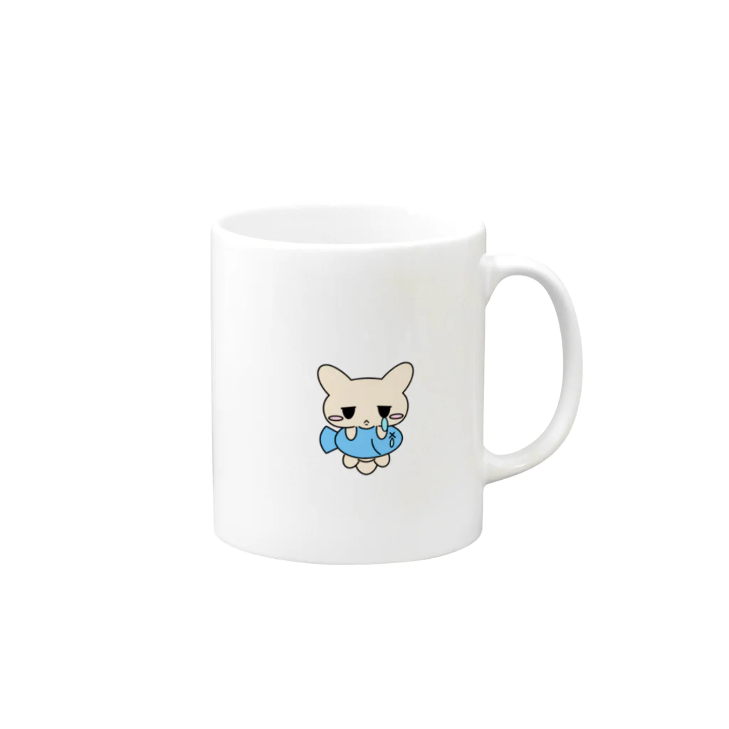 ムスっと！のピエんとねこさん Mug :right side of the handle