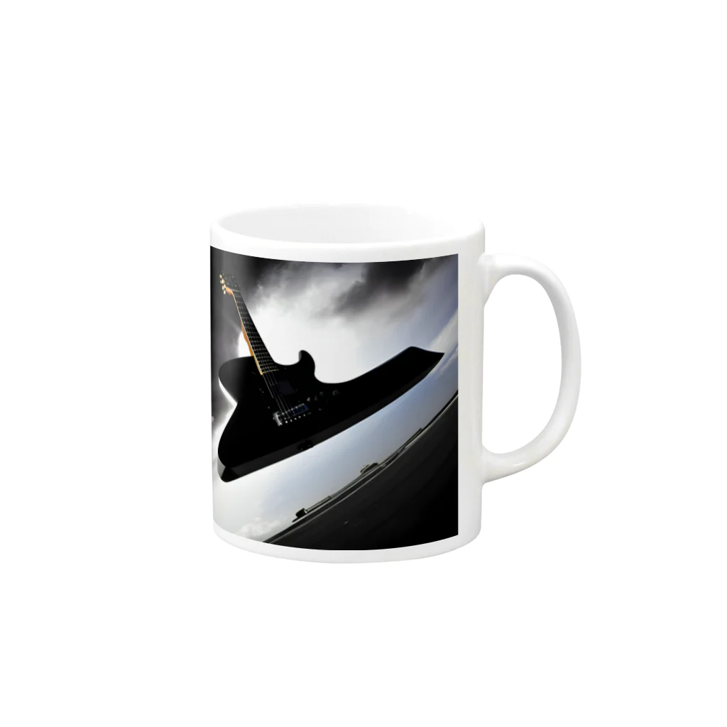 dolphineの空中に浮いてる巨大ギター Mug :right side of the handle