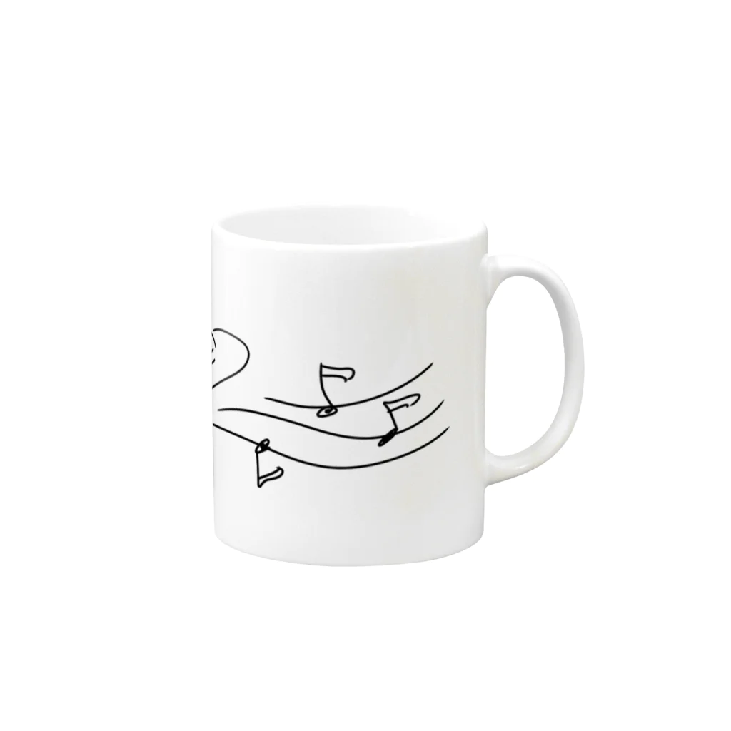 タカの帽子のメロディー Mug :right side of the handle