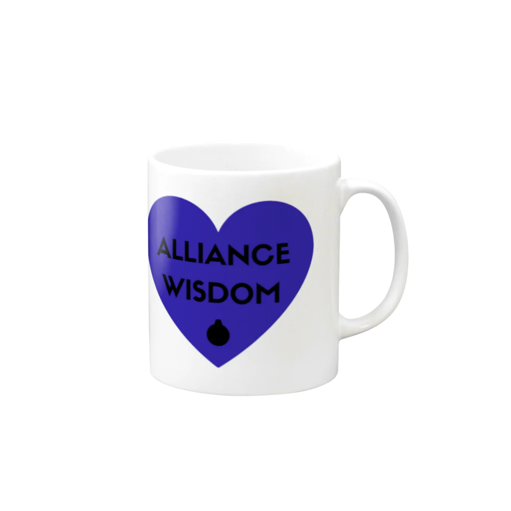 アリスマン【仮想通貨】のALLIANCE&WISDOM・アリスマングッズ Mug :right side of the handle