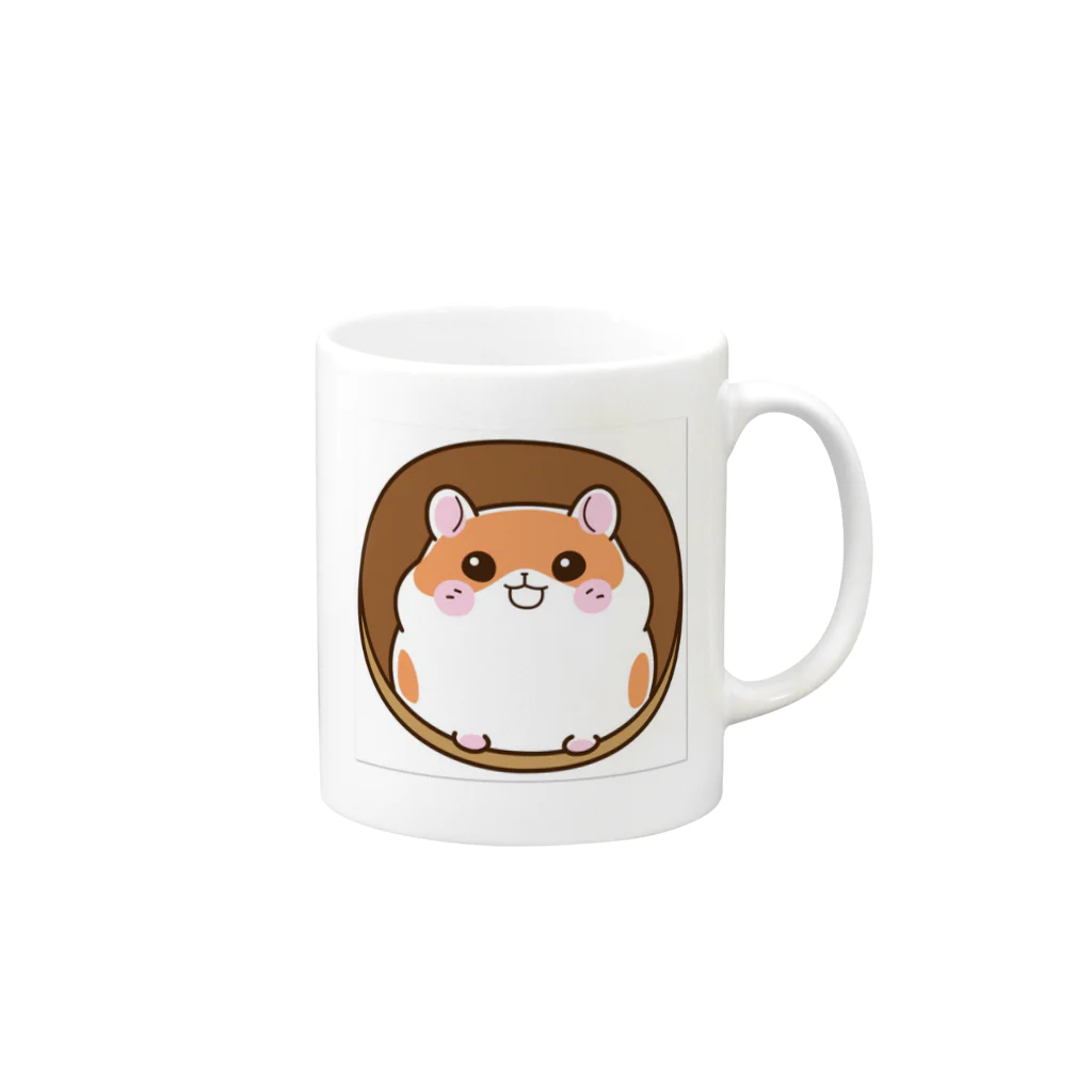 佐久斗みきお🐹🧢料理🍽自然🏞 Sakuto Mikioのハムスター🐹さくとマグカップ Mug :right side of the handle