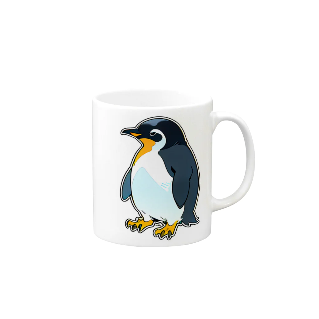 Suiyobiのいいこなペンギン Mug :right side of the handle