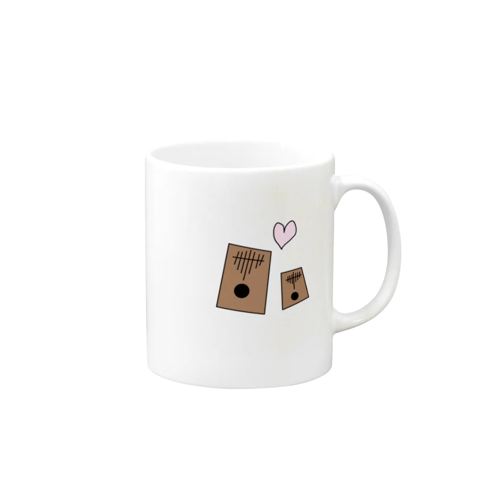 カンナ音楽工房のふたつのカリンバ2 Mug :right side of the handle