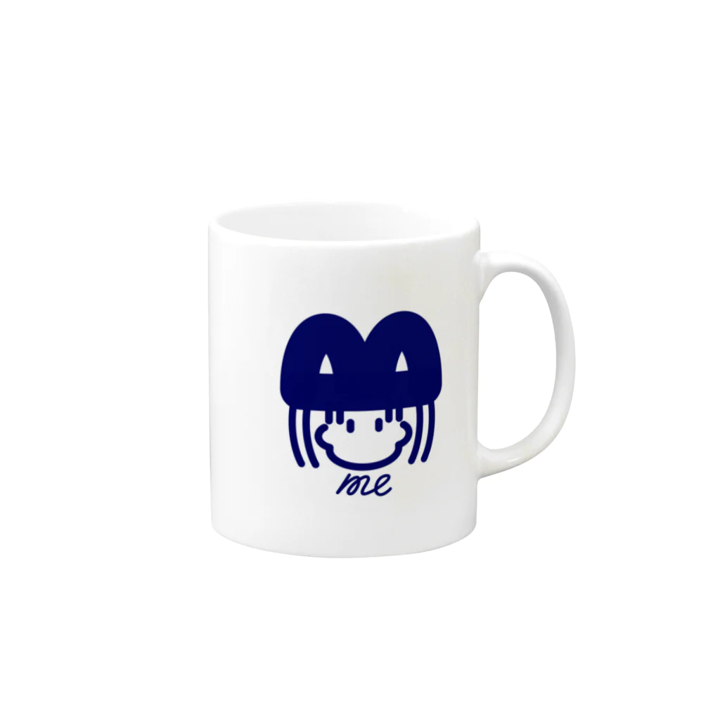 42333cm storeの女の子(アルファベットB ver.) Mug :right side of the handle