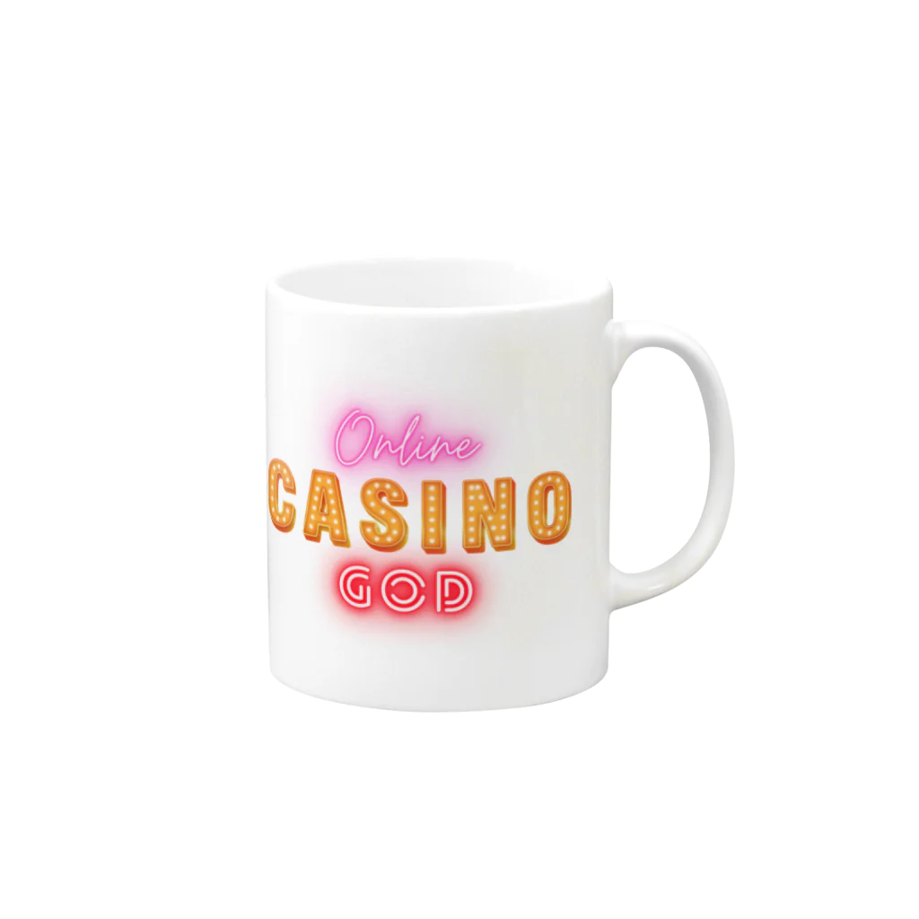 casino_godのCASINO GODオリジナルロゴグッズ マグカップの取っ手の右面