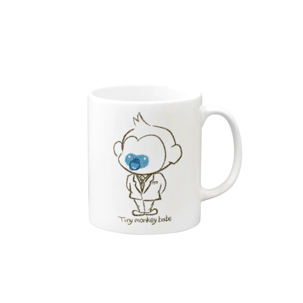 Tiny monkey babeのTiny monkey babe スーツ Mug :right side of the handle