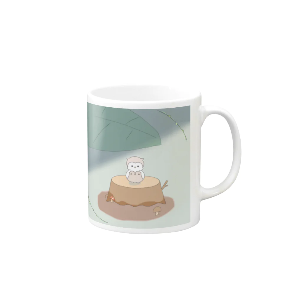 とおるのフクロウくんマグカップ Mug :right side of the handle