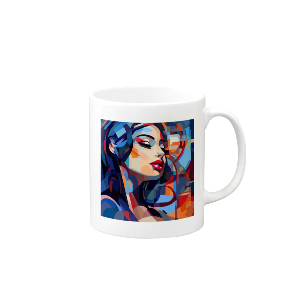 Carpe DiemのWomen who listen to music Mug :right side of the handle