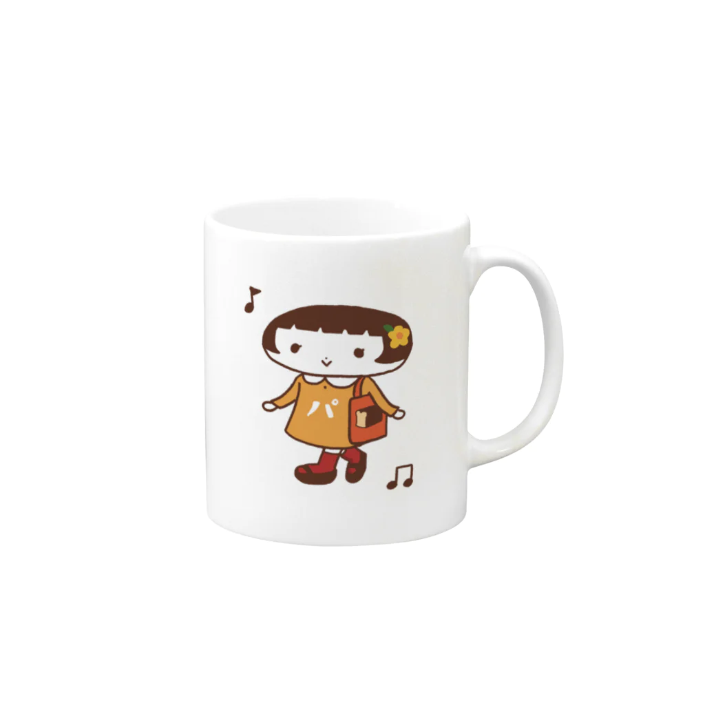 ぷにぷにSHOPのオカッパン Mug :right side of the handle