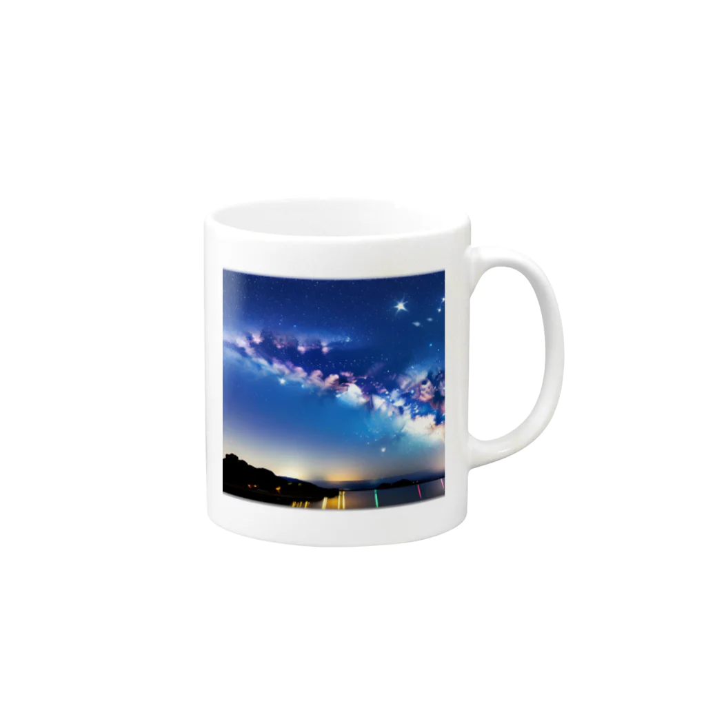 STAR_DUSTの星空をイメージしたグッズ Mug :right side of the handle