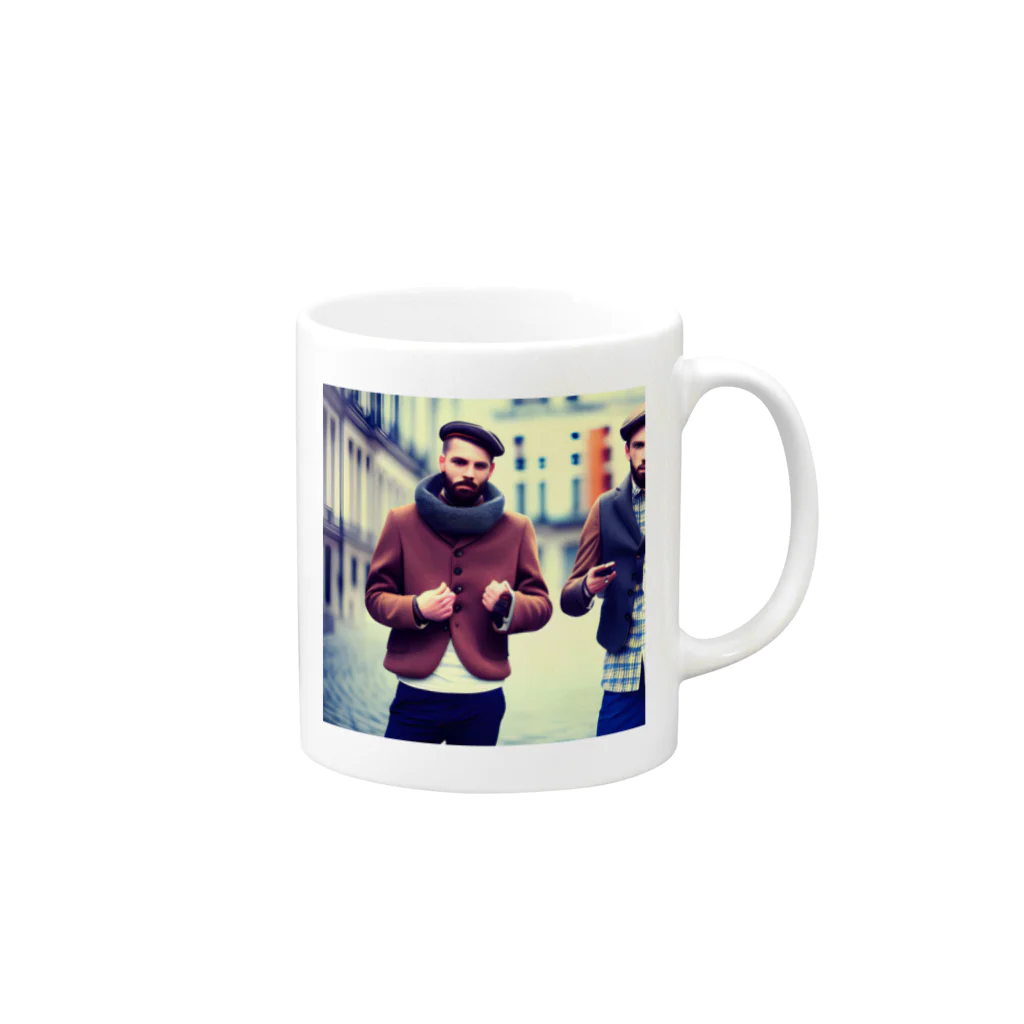 akabeco shoppingのdandy Mug :right side of the handle