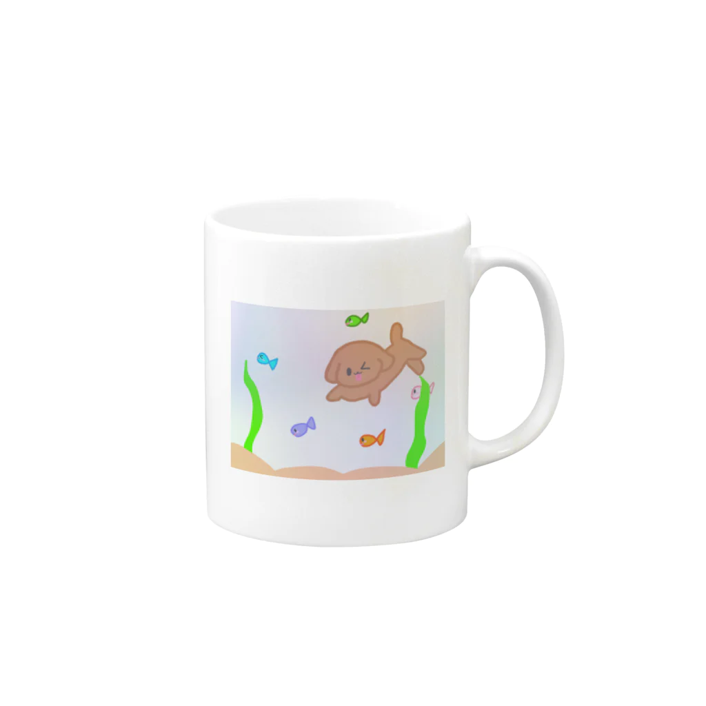 #Yuzuのトイプードルのらいくん Mug :right side of the handle