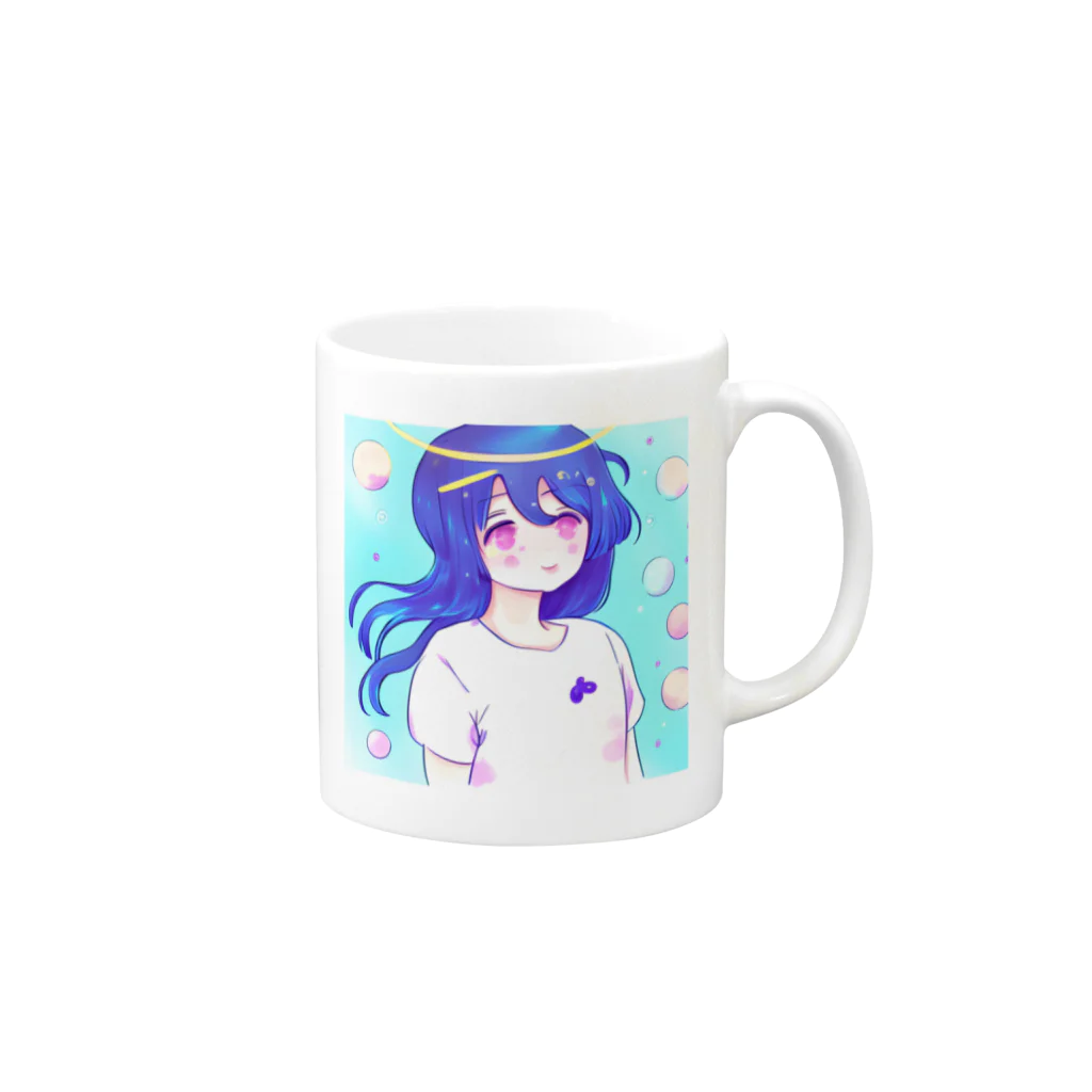 the blue seasonのピスケス Mug :right side of the handle