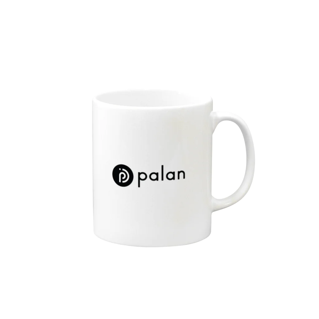 palanのpalan ブラックロゴ マグカップの取っ手の右面