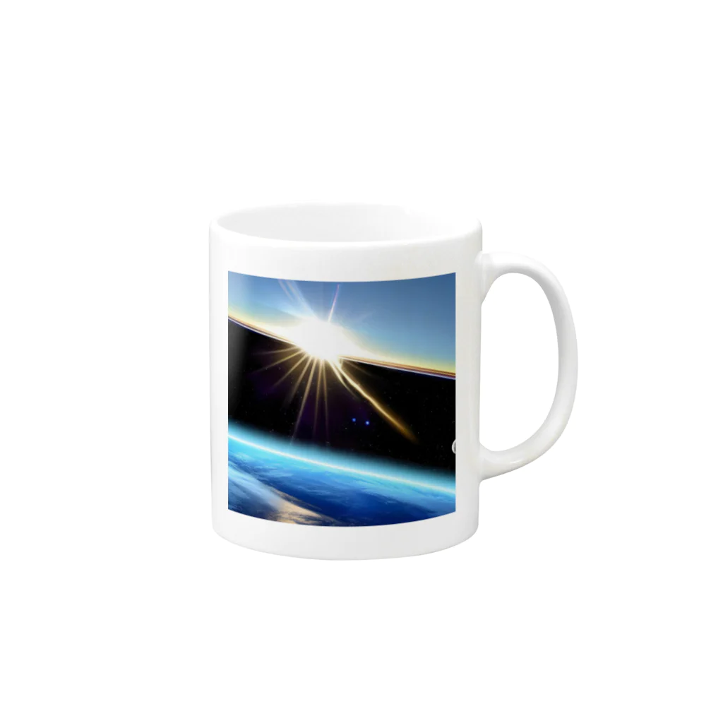 dolphineの宇宙へGo! Mug :right side of the handle