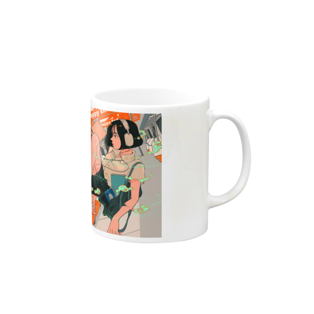 yamazo / 作曲家の通販のハッピーエンドグッズ Mug :right side of the handle