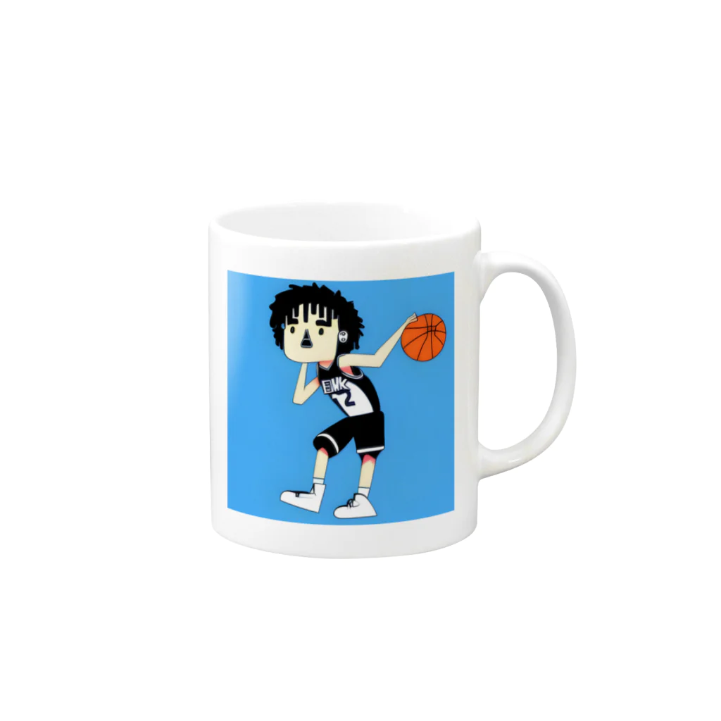 IOSUKEのバスケットくん Mug :right side of the handle