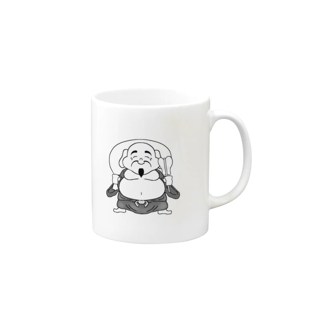 ナンバーズやまちゃんの店------------------の宝財福来 Mug :right side of the handle