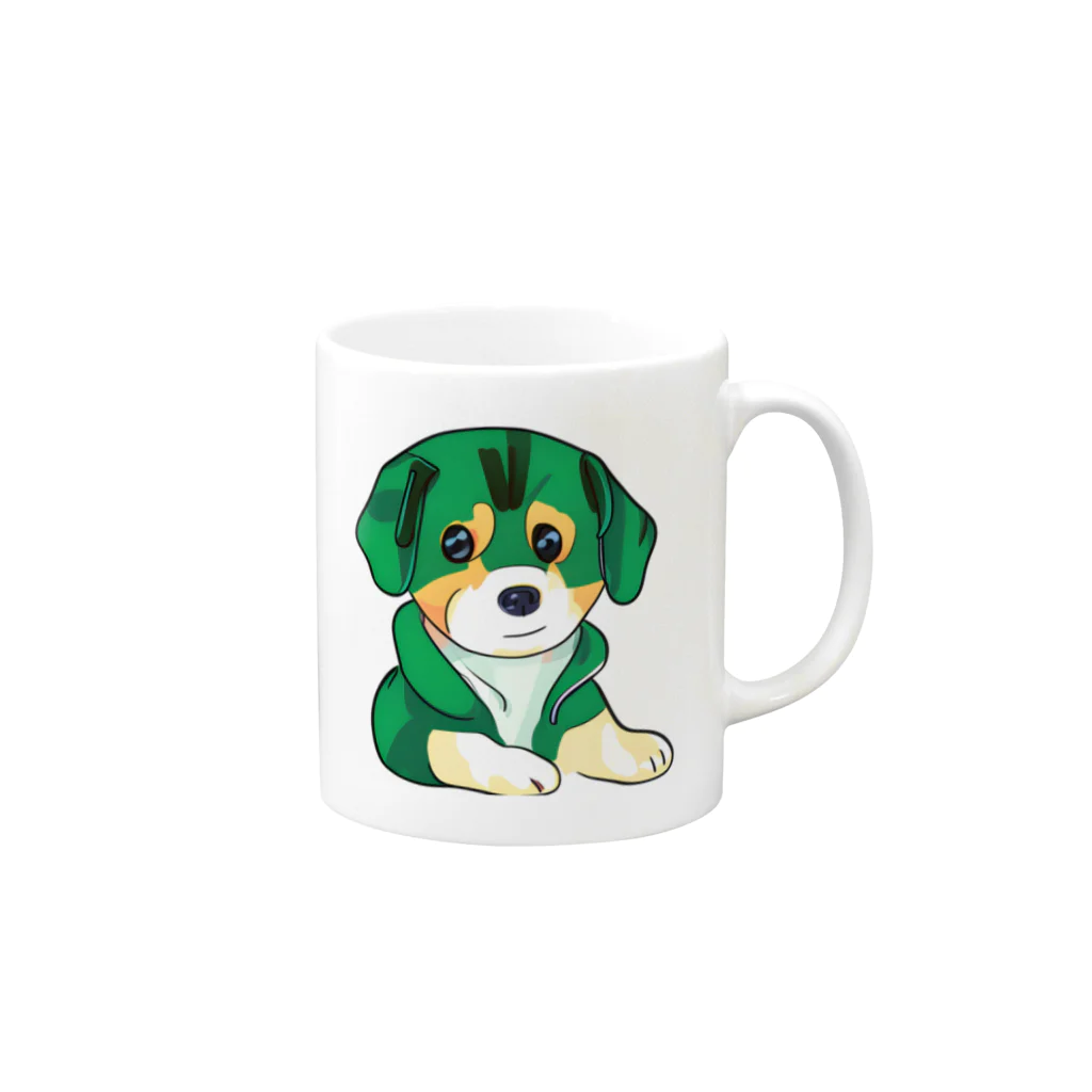 kappaのかわいい子犬 Mug :right side of the handle