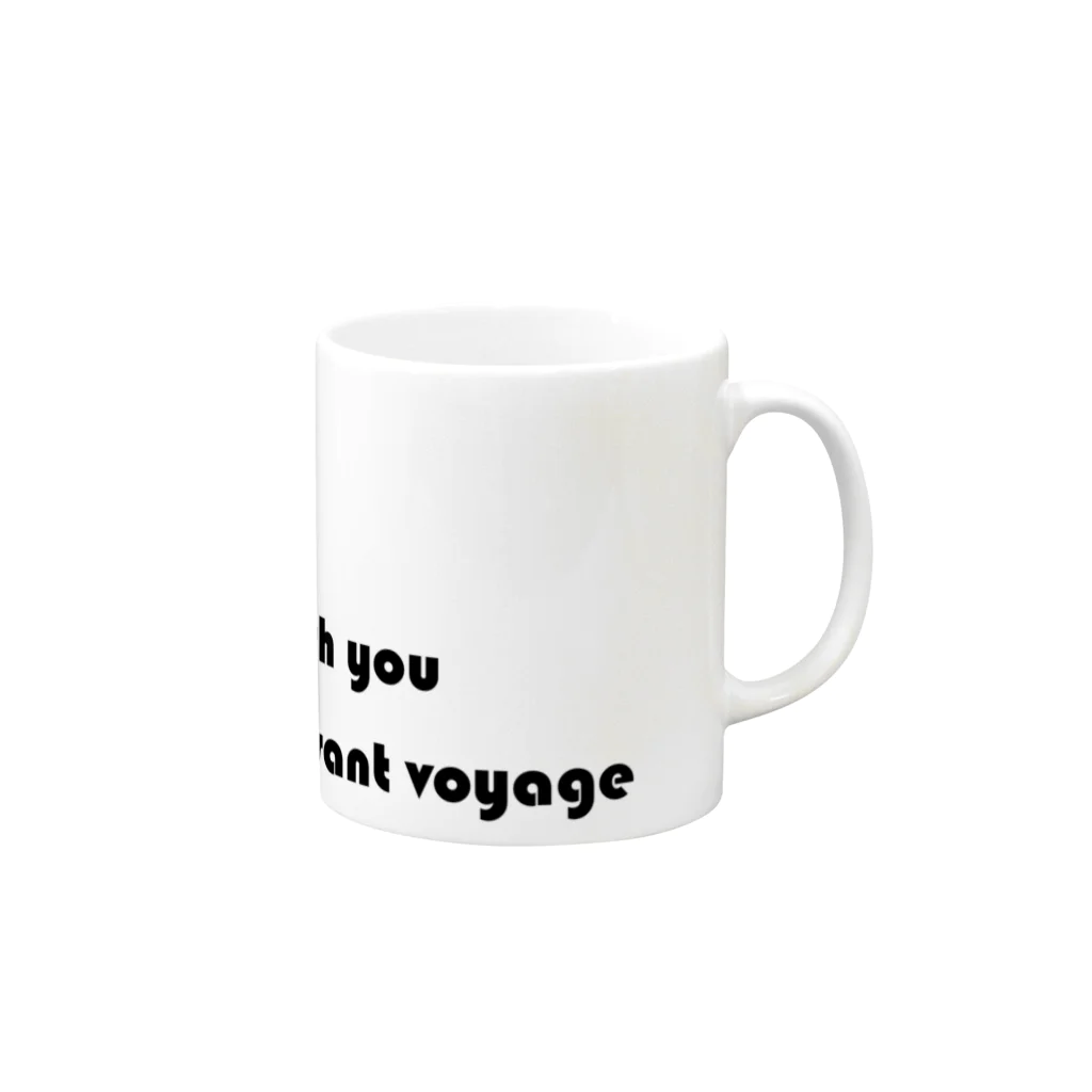 Store A-Marine’ｓのUW (We wish you a pleasant voyage)  - BLACK Mug :right side of the handle