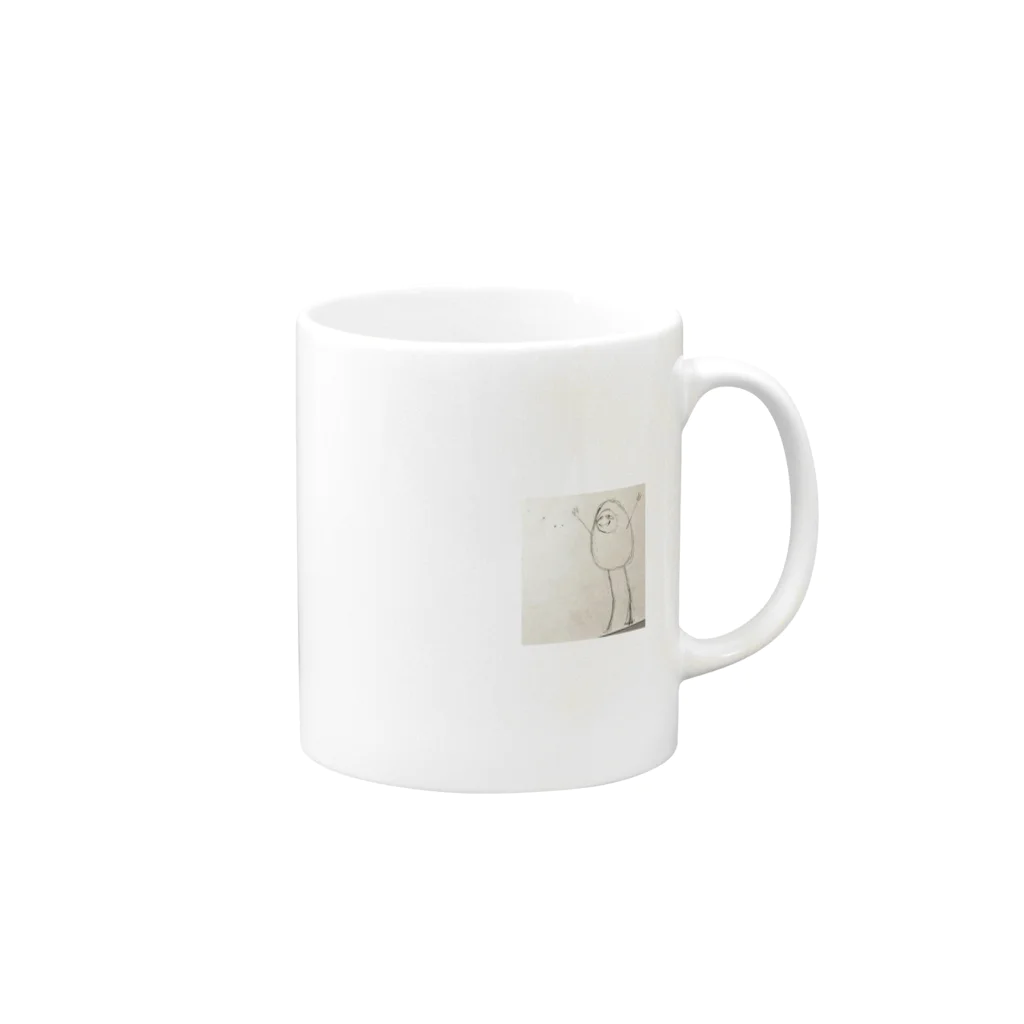 東から陽は昇ル∠(　˙-˙ )／のあいあむあえっぐまーん Mug :right side of the handle