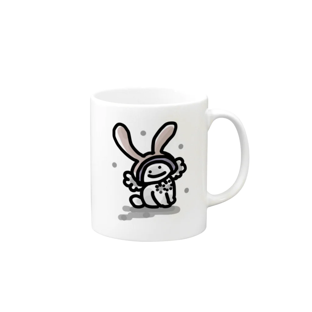 さとのふゆうさぎ Mug :right side of the handle