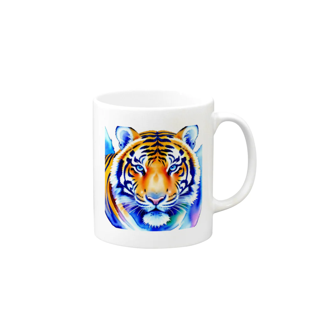 ZUKASAMAのワイルドな虎🐯 Mug :right side of the handle