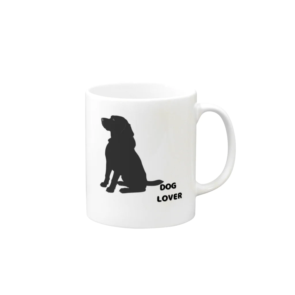 DOG LOVERのDOGLOVERのアイテム Mug :right side of the handle