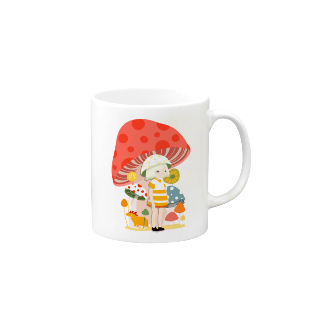 MangMARUのキノコ少女 Mug :right side of the handle